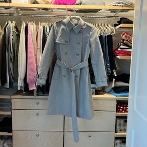 J.CREW Grey Wool Cashmere by Nello Gori Peacoat Sz 2